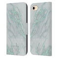 thumbnail image 1 of Head Case Designs Officially Licensed Nature Magick Marble Metallics Teal Leather Book Wallet Case Cover Compatible with Apple iPhone 7 / 8 / SE 2020 & 2022, 1 of 6