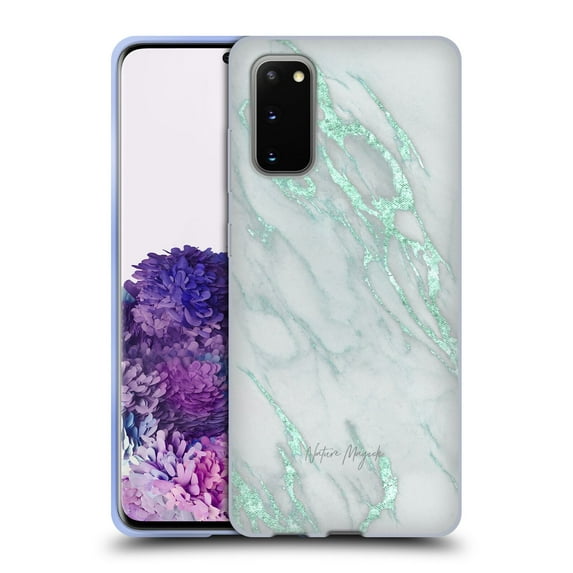Head Case Designs Officially Licensed Nature Magick Marble Metallics Teal Soft Gel Case Compatible with Samsung Galaxy S20 / S20 5G