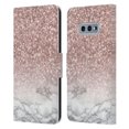 thumbnail image 1 of Head Case Designs Officially Licensed Nature Magick Rose Gold Marble Glitter Sparkling Rose Gold Leather Book Wallet Case Cover Compatible with Samsung Galaxy S10e, 1 of 6