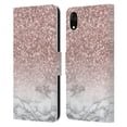 thumbnail image 1 of Head Case Designs Officially Licensed Nature Magick Rose Gold Marble Glitter Sparkling Rose Gold Leather Book Wallet Case Cover Compatible with Apple iPhone XR, 1 of 6