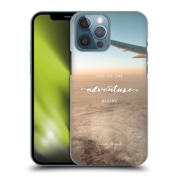 Head Case Designs Officially Licensed Nature Magick So The Adventure Begins Quote Airplane Hard Back Case Compatible with Apple iPhone 13 Pro Max