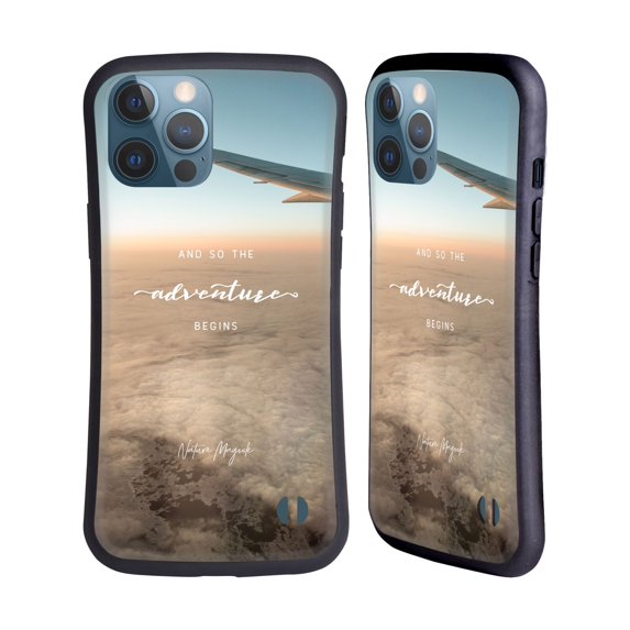 Head Case Designs Officially Licensed Nature Magick So The Adventure Begins Quote Airplane Hybrid Case Compatible with Apple iPhone 13 Pro Max