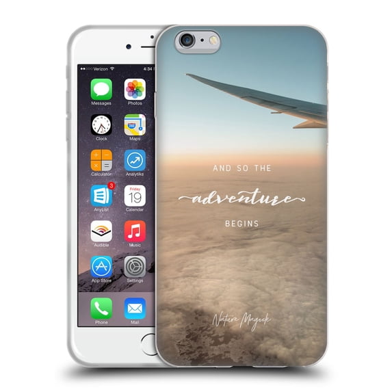 Head Case Designs Officially Licensed Nature Magick So The Adventure Begins Quote Airplane Soft Gel Case Compatible with Apple iPhone 6 Plus / iPhone 6s Plus