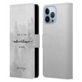 thumbnail image 1 of Head Case Designs Officially Licensed Nature Magick So The Adventure Begins Quote Black And White Forest Leather Book Wallet Case Compatible with Apple iPhone 13 Pro Max, 1 of 6