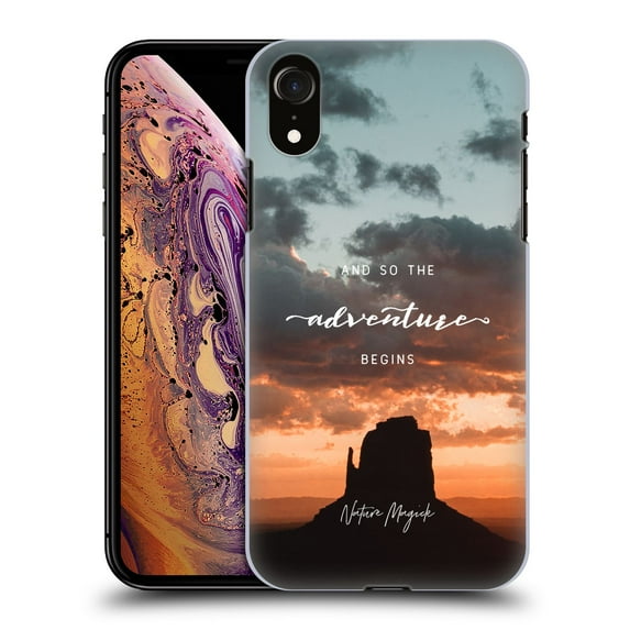 Head Case Designs Officially Licensed Nature Magick So The Adventure Begins Quote Desert Hard Back Case Compatible with Apple iPhone XR