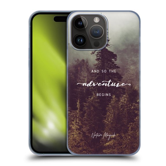 Head Case Designs Officially Licensed Nature Magick So The Adventure Begins Quote Forest Hard Back Case Compatible with Apple iPhone 15 Pro Max