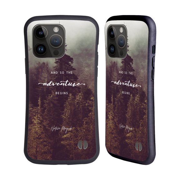 Head Case Designs Officially Licensed Nature Magick So The Adventure Begins Quote Forest Hybrid Case Compatible with Apple iPhone 15 Pro Max
