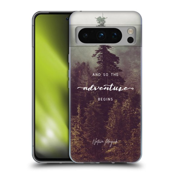 Head Case Designs Officially Licensed Nature Magick So The Adventure Begins Quote Forest Soft Gel Case Compatible with Google Pixel 8 Pro