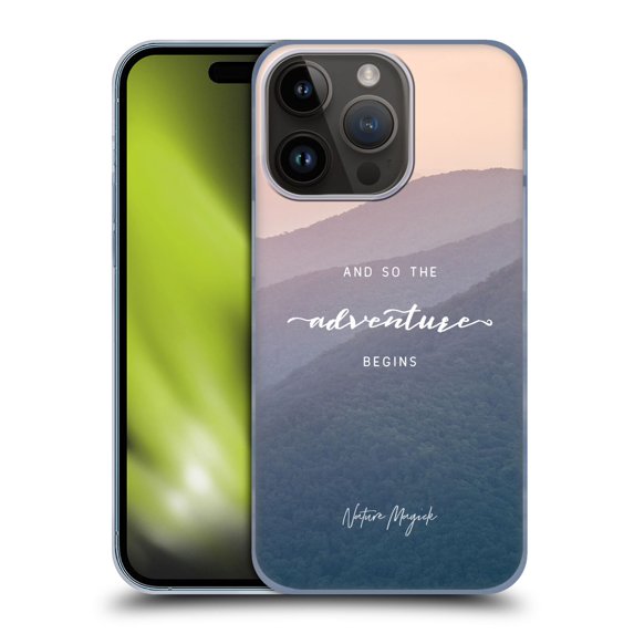 Head Case Designs Officially Licensed Nature Magick So The Adventure Begins Quote Mountains Hard Back Case Compatible with Apple iPhone 15 Pro