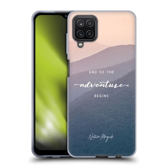 Head Case Designs Officially Licensed Nature Magick So The Adventure Begins Quote Mountains Soft Gel Case Compatible with Samsung Galaxy A12 (2020)