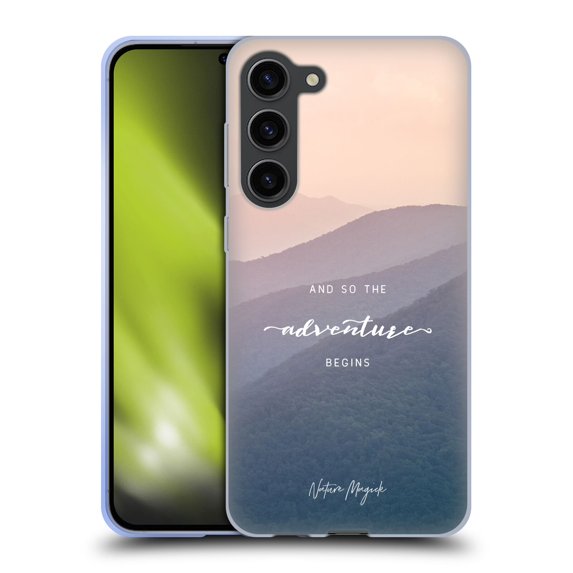 Head Case Designs Officially Licensed Nature Magick So The Adventure Begins Quote Mountains Soft Gel Case Compatible with Samsung Galaxy S23+ 5G