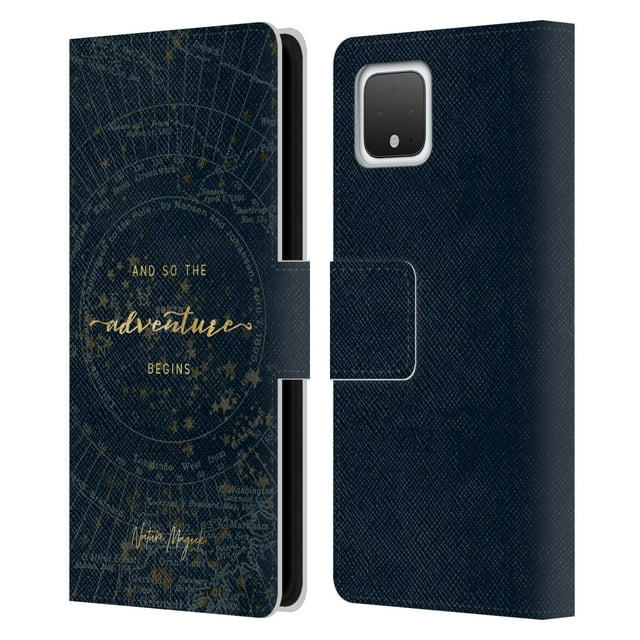 Head Case Designs Officially Licensed Nature Magick So The Adventure Begins Quote Star Map Leather Book Wallet Case Cover Compatible with Google Pixel 4