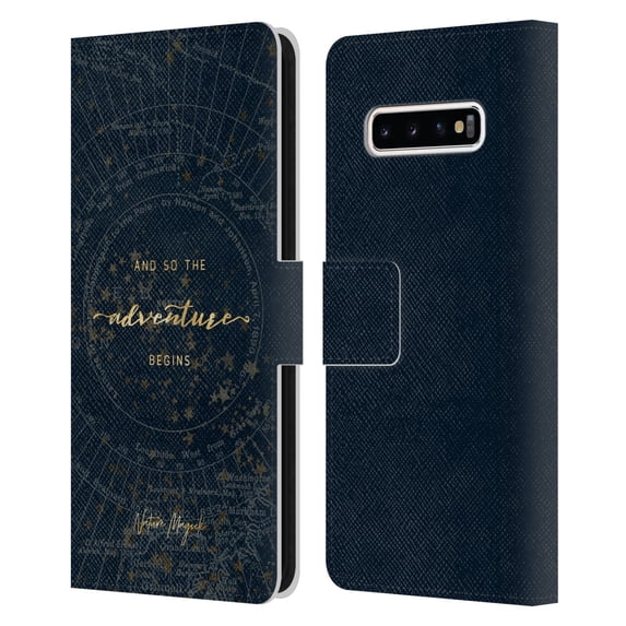 Head Case Designs Officially Licensed Nature Magick So The Adventure Begins Quote Star Map Leather Book Wallet Case Cover Compatible with Samsung Galaxy S10+ / S10 Plus