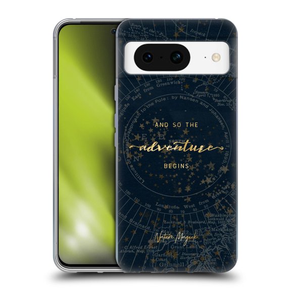 Head Case Designs Officially Licensed Nature Magick So The Adventure Begins Quote Star Map Soft Gel Case Compatible with Google Pixel 8