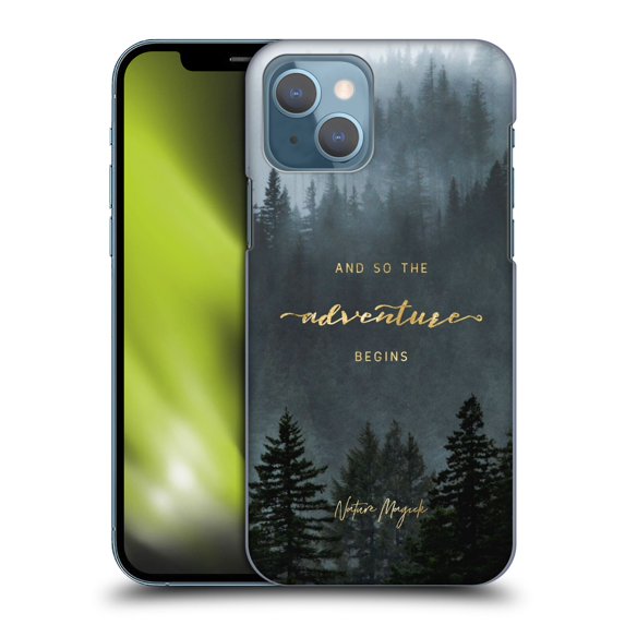 Head Case Designs Officially Licensed Nature Magick So The Adventure Begins Quote Trees Hard Back Case Compatible with Apple iPhone 13