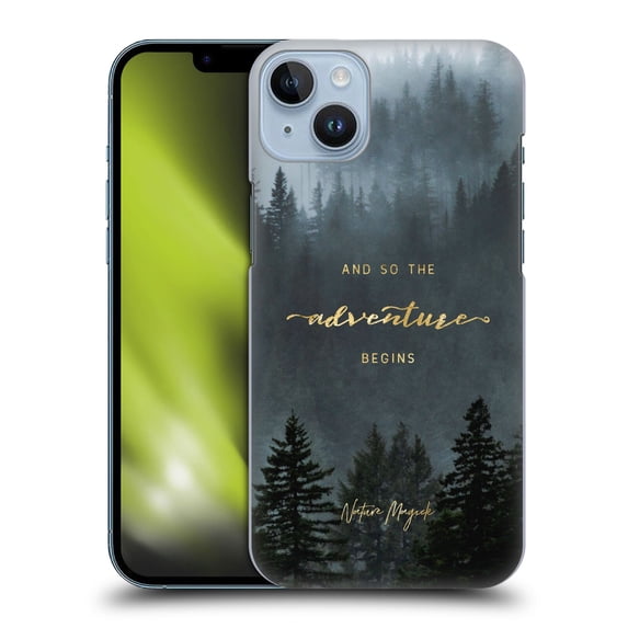 Head Case Designs Officially Licensed Nature Magick So The Adventure Begins Quote Trees Hard Back Case Compatible with Apple iPhone 14 Plus