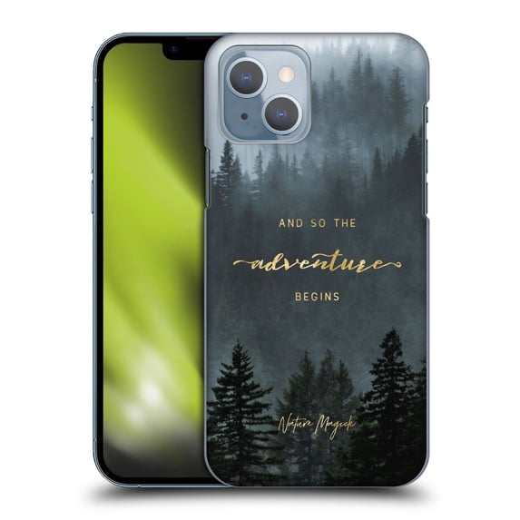 Head Case Designs Officially Licensed Nature Magick So The Adventure Begins Quote Trees Hard Back Case Compatible with Apple iPhone 14