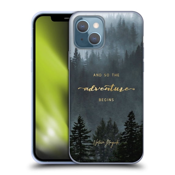 Head Case Designs Officially Licensed Nature Magick So The Adventure Begins Quote Trees Soft Gel Case Compatible with Apple iPhone 13