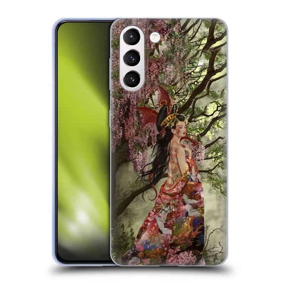 Head Case Designs Officially Licensed Nene Thomas Deep Forest Asian Silk Soft Gel Case Compatible with Samsung Galaxy S21+ 5G