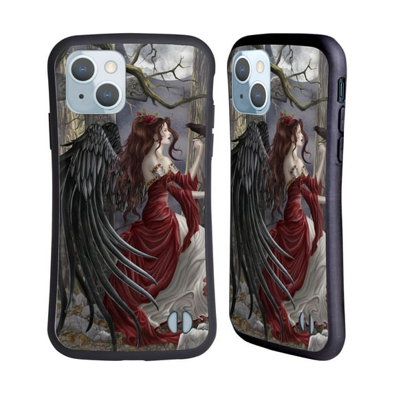Head Case Designs Officially Licensed Nene Thomas Deep Forest Dark Angel Fairy with Raven Hybrid Case Compatible with Apple iPhone 14