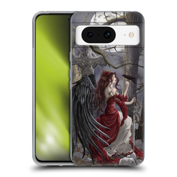 Head Case Designs Officially Licensed Nene Thomas Deep Forest Dark Angel Fairy with Raven Soft Gel Case Compatible with Google Pixel 8