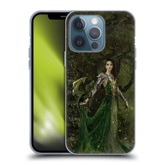 Head Case Designs Officially Licensed Nene Thomas Deep Forest Green Dragon Witch Of Fate Soft Gel Case Compatible with Apple iPhone 13 Pro