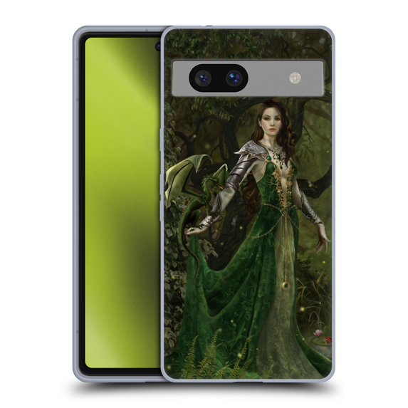 Head Case Designs Officially Licensed Nene Thomas Deep Forest Green Dragon Witch Of Fate Soft Gel Case Compatible with Google Pixel 7a