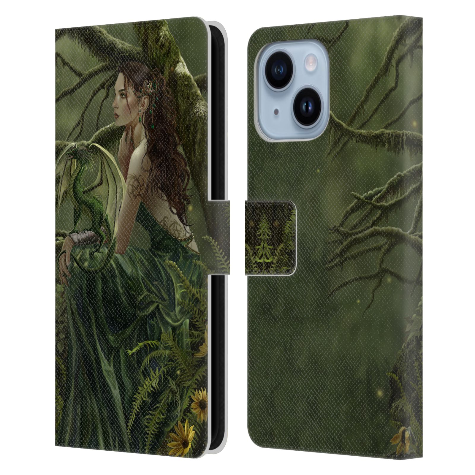Head Case Designs Officially Licensed Nene Thomas Deep Forest Queen Fate Fairy with Dragon Leather Book Wallet Case Cover Compatible with Apple iPhone 14 Plus - image 1 of 6
