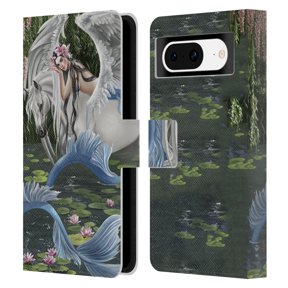 Head Case Designs Officially Licensed Nene Thomas Deep Forest Still Waters Mermaid & Pegasus Leather Book Wallet Case Cover Compatible with Google Pixel 8