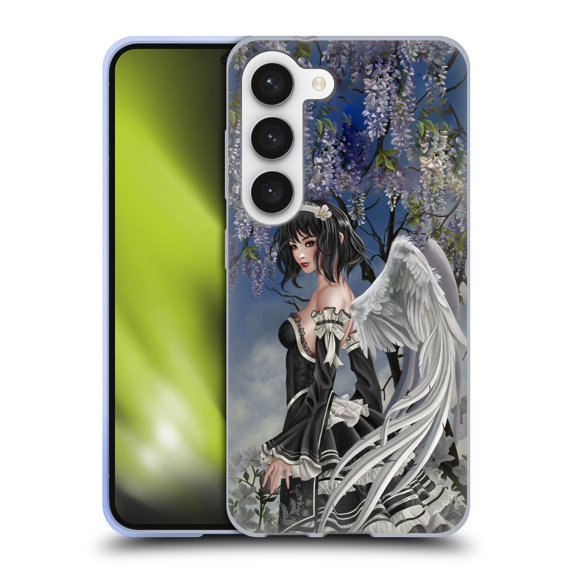 Head Case Designs Officially Licensed Nene Thomas Gothic Angel And Flowers Anime Fairy Soft Gel Case Compatible with Samsung Galaxy S23 5G