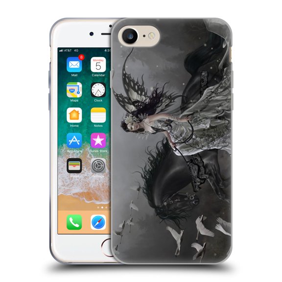 Head Case Designs Officially Licensed Nene Thomas Gothic Fairy On Horse with Swans Soft Gel Case Compatible with Apple iPhone 7 / 8 / SE 2020 & 2022