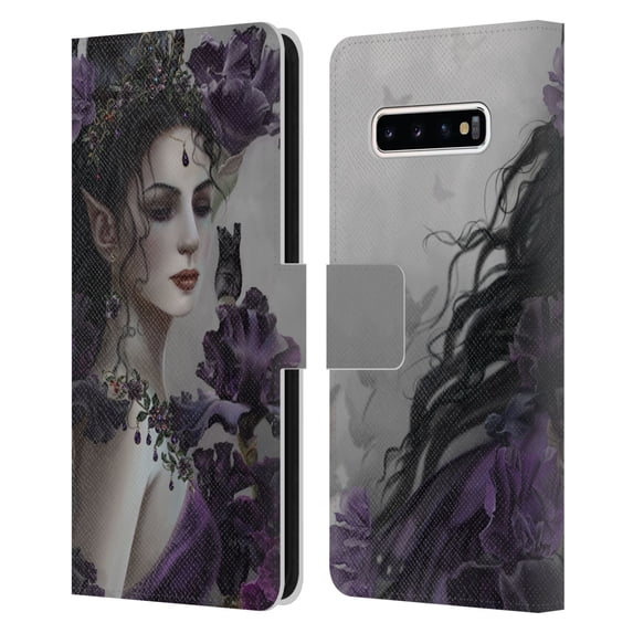 Head Case Designs Officially Licensed Nene Thomas Gothic Liriel Fairy Portrait Leather Book Wallet Case Cover Compatible with Samsung Galaxy S10+ / S10 Plus
