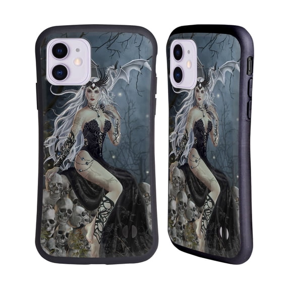 Head Case Designs Officially Licensed Nene Thomas Gothic Mad Queen Of Skulls Dragon Hybrid Case Compatible with Apple iPhone 11