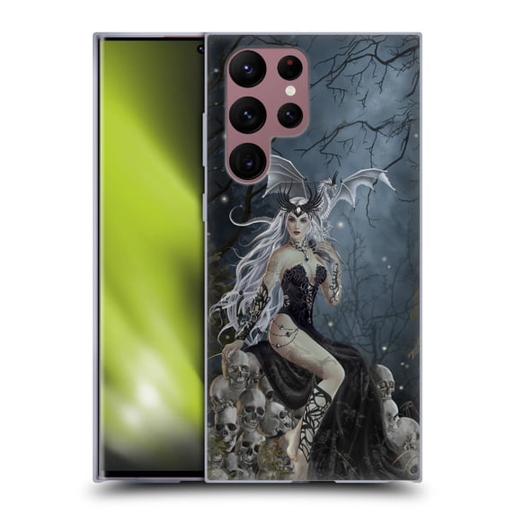 Head Case Designs Officially Licensed Nene Thomas Gothic Mad Queen Of Skulls Dragon Soft Gel Case Compatible with Samsung Galaxy S22 Ultra 5G