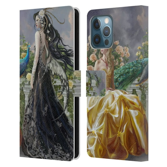 Head Case Designs Officially Licensed Nene Thomas Gothic Pretty Women with Peacock Leather Book Wallet Case Cover Compatible with Apple iPhone 12 Pro Max