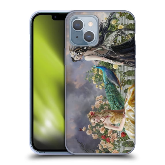 Head Case Designs Officially Licensed Nene Thomas Gothic Pretty Women with Peacock Soft Gel Case Compatible with Apple iPhone 14