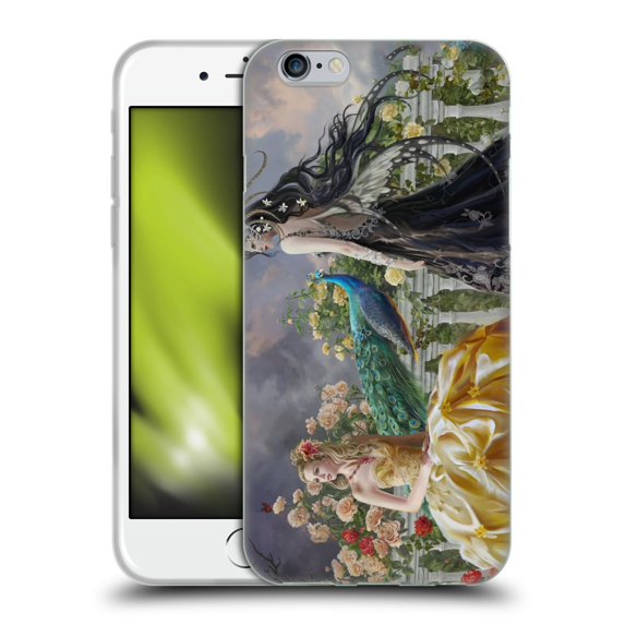 Head Case Designs Officially Licensed Nene Thomas Gothic Pretty Women with Peacock Soft Gel Case Compatible with Apple iPhone 6 / iPhone 6s