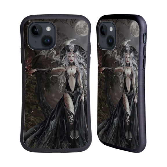 Head Case Designs Officially Licensed Nene Thomas Gothic Skull Queen Of Havoc Dragon Hybrid Case Compatible with Apple iPhone 15