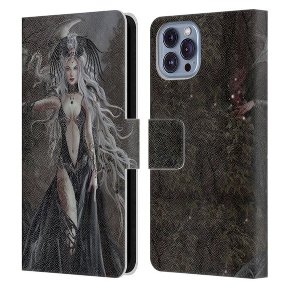 Head Case Designs Officially Licensed Nene Thomas Gothic Skull Queen Of Havoc Dragon Leather Book Wallet Case Cover Compatible with Apple iPhone 14