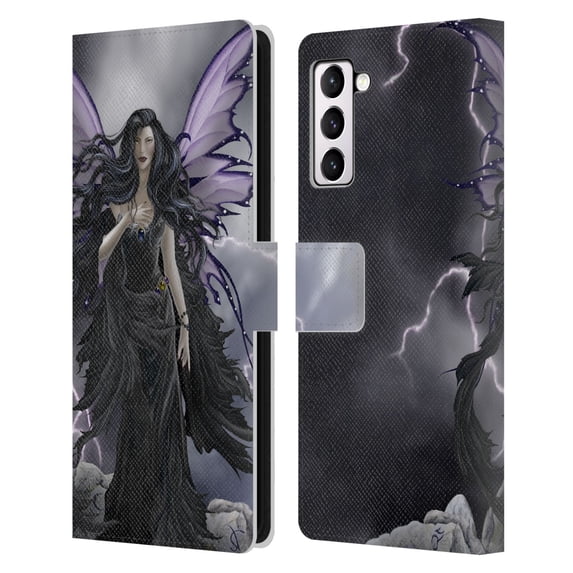 Head Case Designs Officially Licensed Nene Thomas Gothic Storm Fairy with Lightning Leather Book Wallet Case Cover Compatible with Samsung Galaxy S21+ 5G