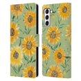 thumbnail image 1 of Head Case Designs Officially Licensed Ninola Floral Art Sunflowers Green Leather Book Wallet Case Cover Compatible with Samsung Galaxy S21+ 5G, 1 of 6
