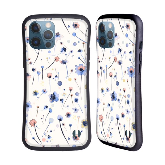 Head Case Designs Officially Licensed Ninola Floral Blue Soft Hybrid Case Compatible with Apple iPhone 12 Pro Max