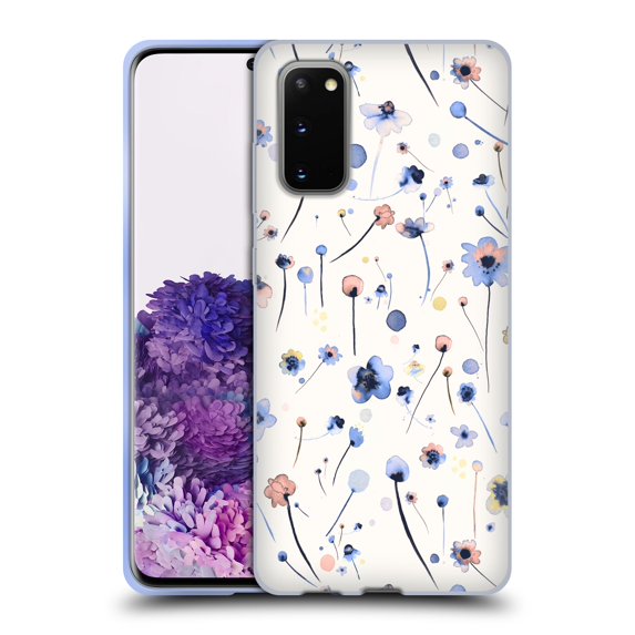 Head Case Designs Officially Licensed Ninola Floral Blue Soft Soft Gel Case Compatible with Samsung Galaxy S20 / S20 5G