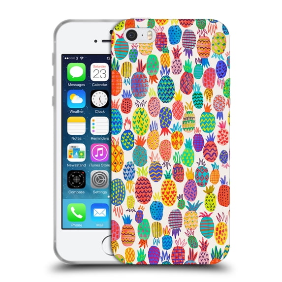 Head Case Designs Officially Licensed Ninola Patterns Cute Pineapples Soft Gel Case Compatible with Apple iPhone 5 / 5s / iPhone SE 2016