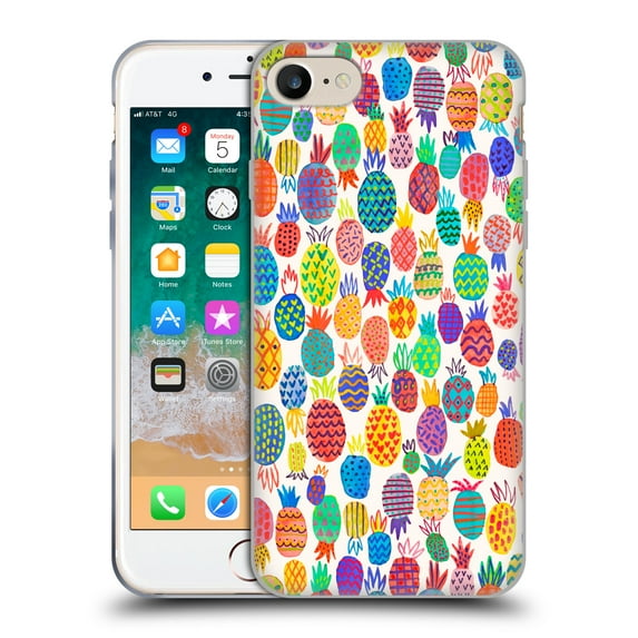 Head Case Designs Officially Licensed Ninola Patterns Cute Pineapples Soft Gel Case Compatible with Apple iPhone 7 / 8 / SE 2020 & 2022