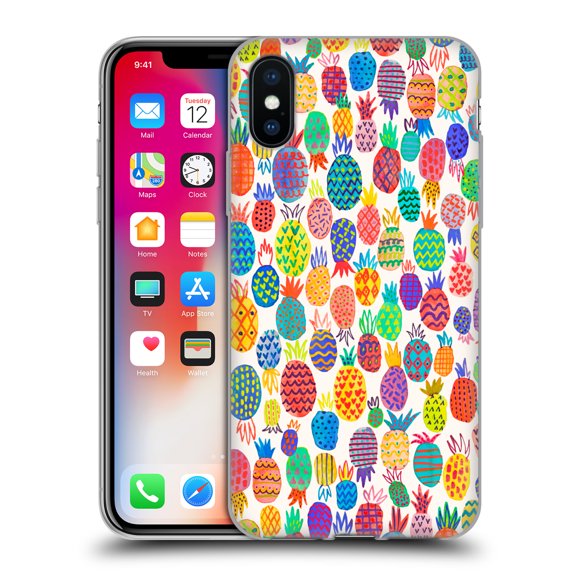 Head Case Designs Officially Licensed Ninola Patterns Cute Pineapples Soft Gel Case Compatible with Apple iPhone X / iPhone XS