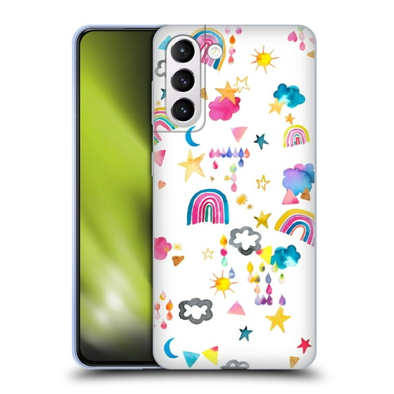Head Case Designs Officially Licensed Ninola Watercolor Patterns Sky Kids Fantasy Soft Gel Case Compatible with Samsung Galaxy S21+ 5G