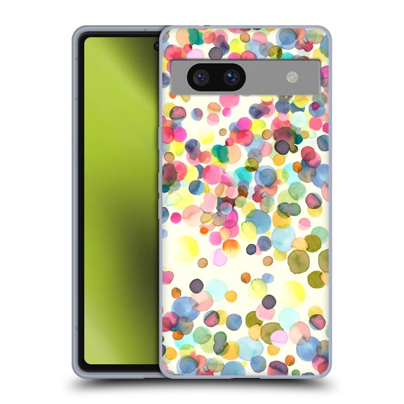 Head Case Designs Officially Licensed Ninola Watercolor Prints Dots Soft Gel Case Compatible with Google Pixel 7a