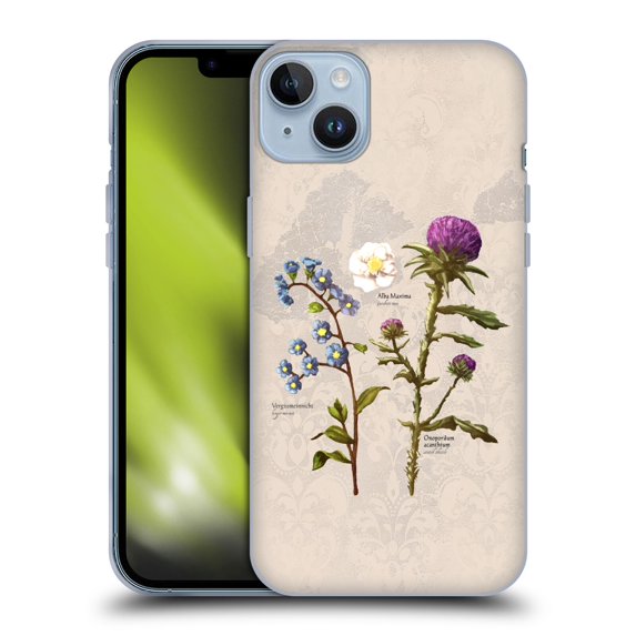 Head Case Designs Officially Licensed Outlander Graphics Flowers Soft Gel Case Compatible with Apple iPhone 14 Plus