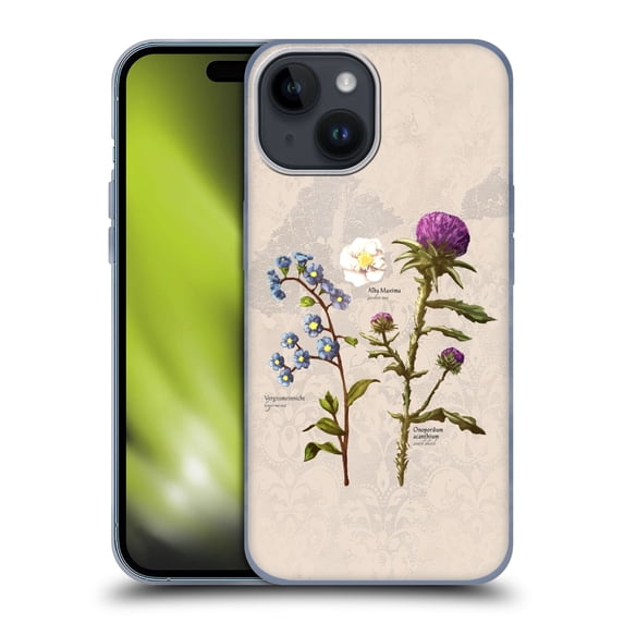 Head Case Designs Officially Licensed Outlander Graphics Flowers Soft Gel Case Compatible with Apple iPhone 15